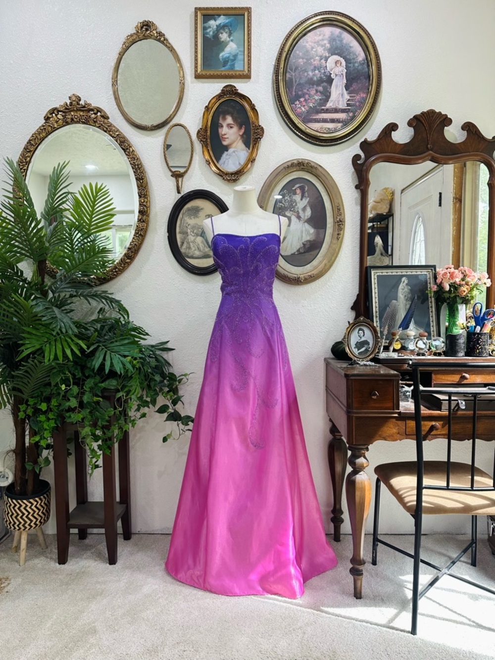 Beautiful Alfred Angelo Gown In A Stunning Purple To Pink Ombré